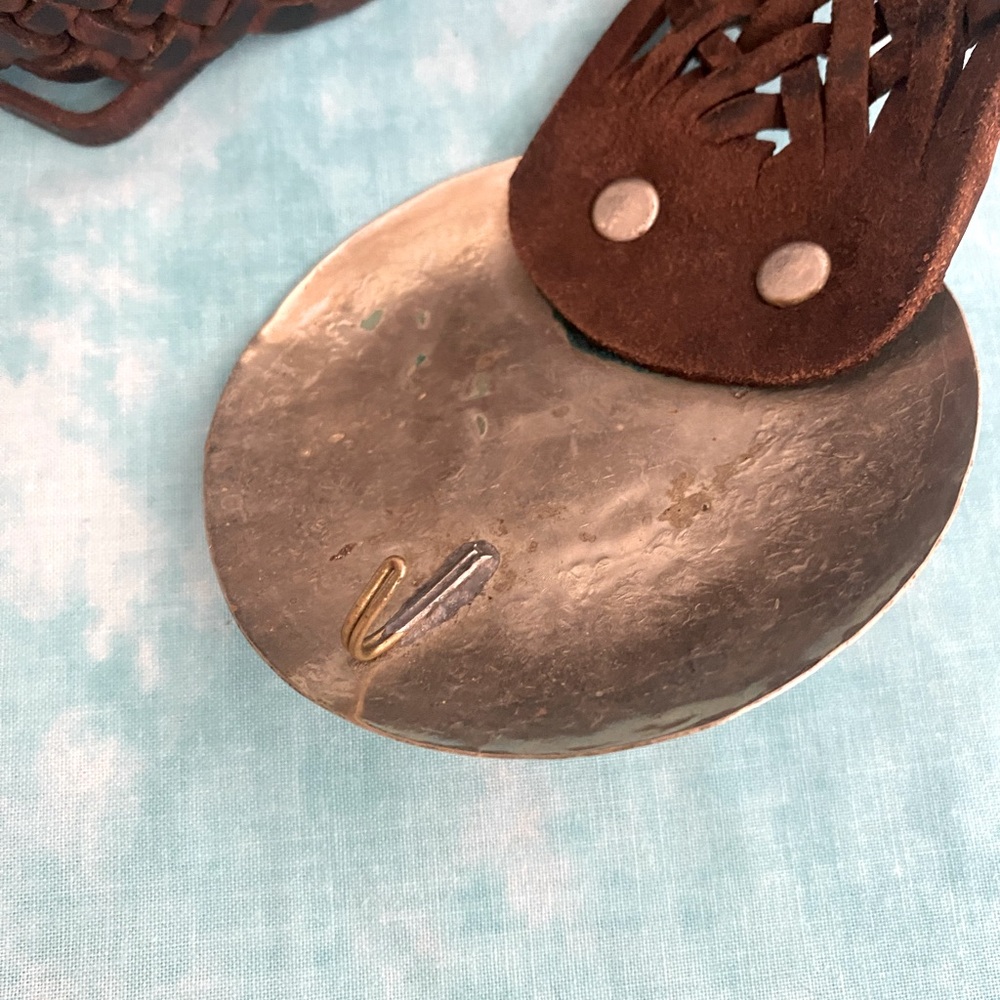Vintage Antler Braided Leather Belt - Picture 4 of 4